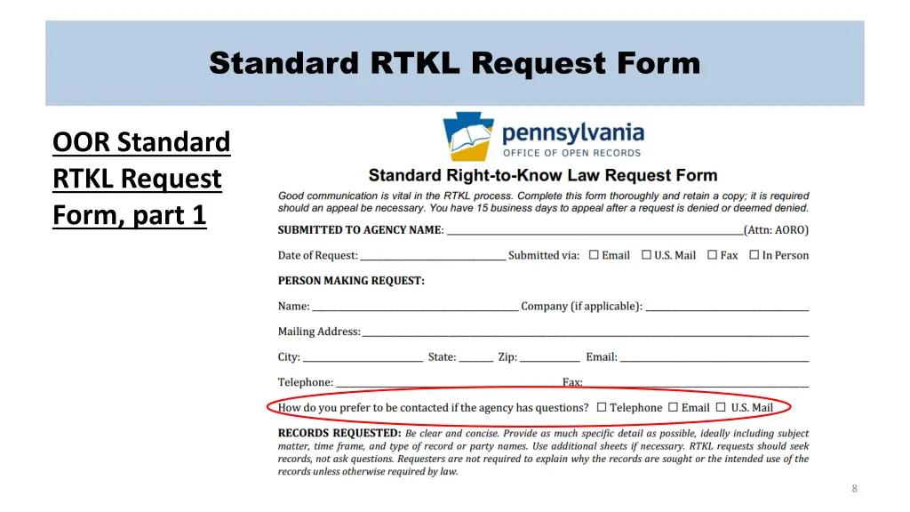 standard rtkl request form 1