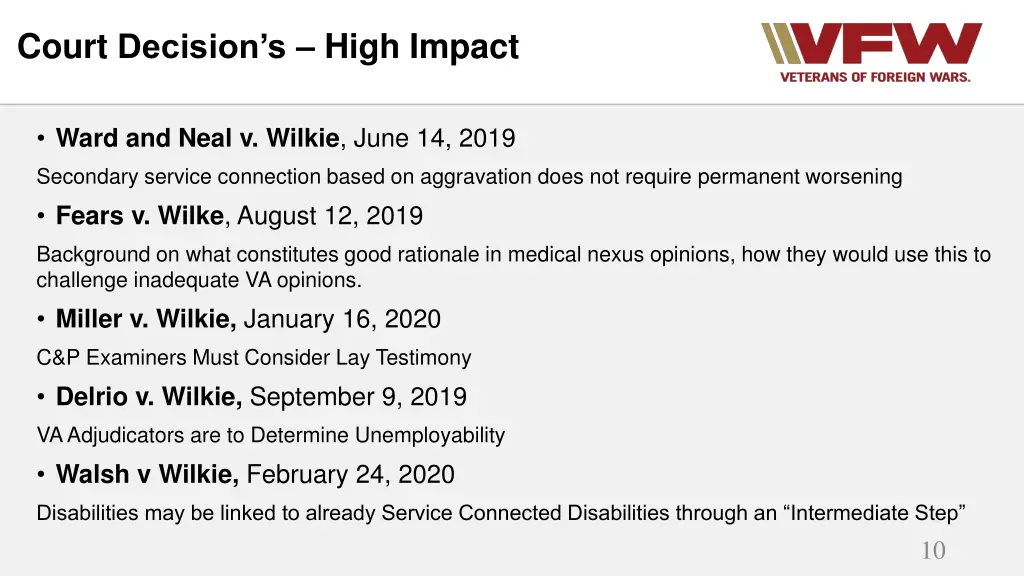 court decision s high impact