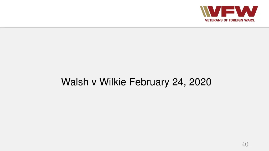 walsh v wilkie february 24 2020