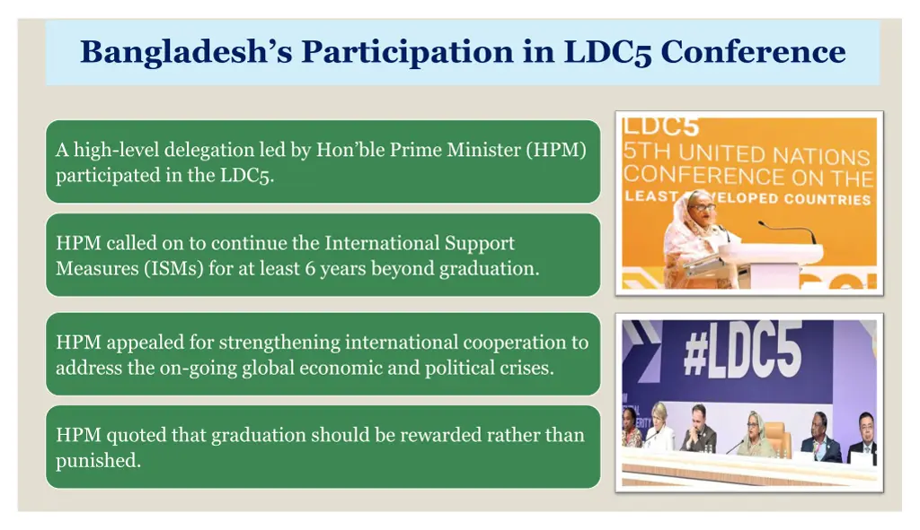 bangladesh s participation in ldc5 conference