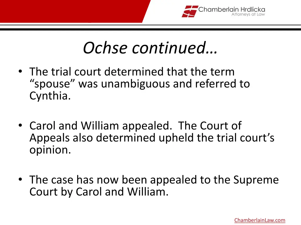 ochse continued the trial court determined that 1