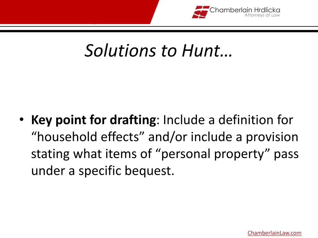 solutions to hunt 1