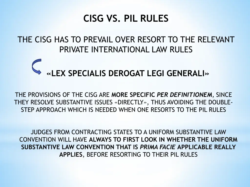 cisg vs pil rules