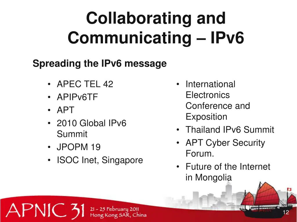 collaborating and communicating ipv6 1