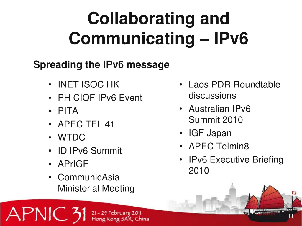 collaborating and communicating ipv6