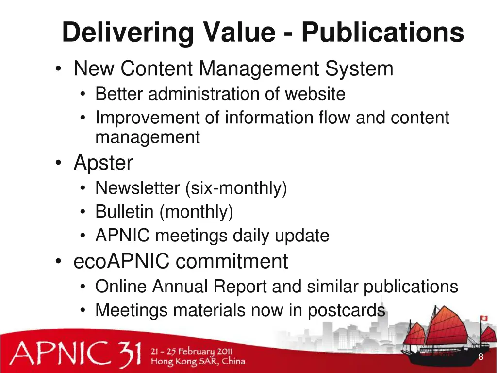 delivering value publications new content