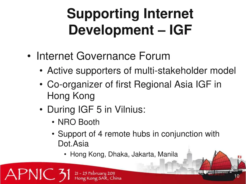 supporting internet development igf