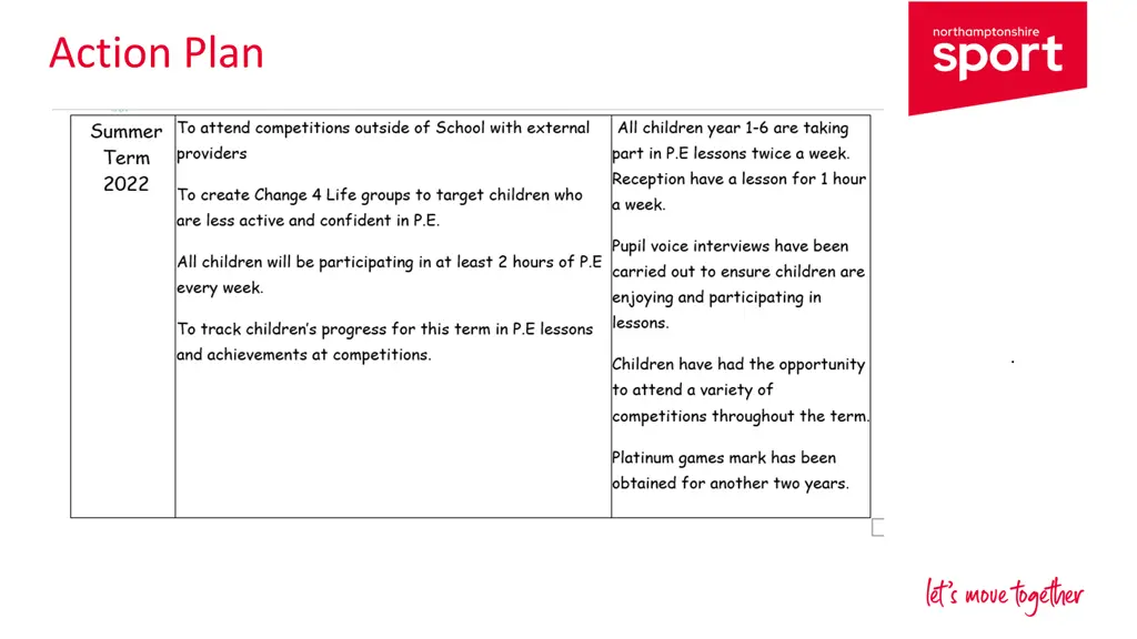 action plan