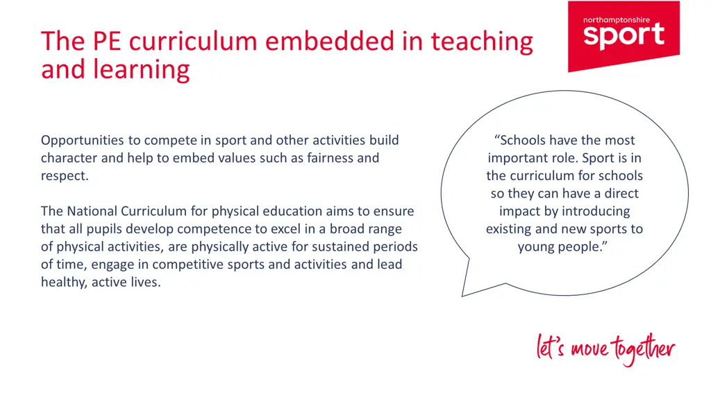 the pe curriculum embedded in teaching