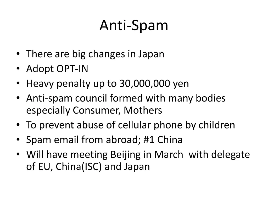 anti spam