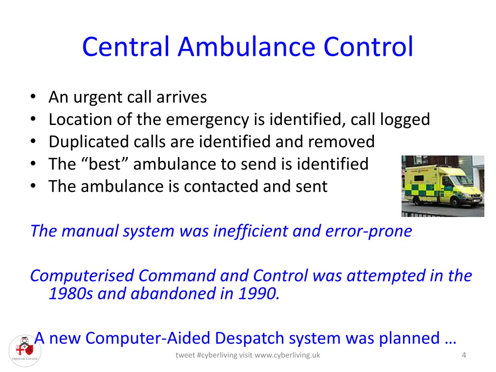 central ambulance control