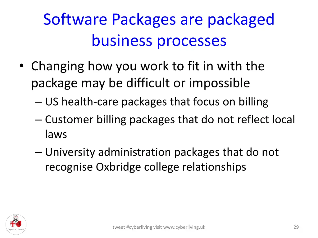 software packages are packaged business processes 1