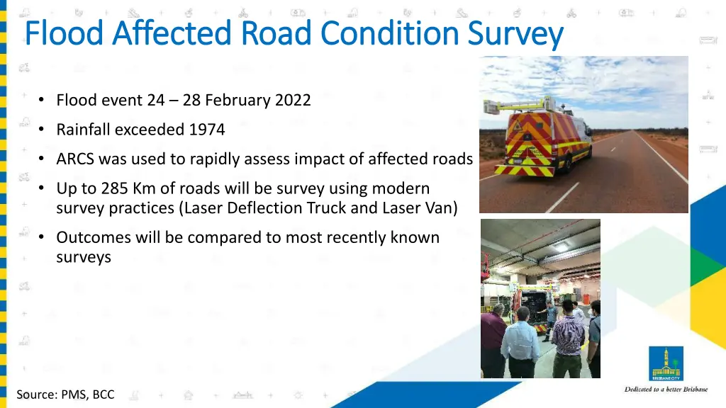 flood affected road condition survey flood