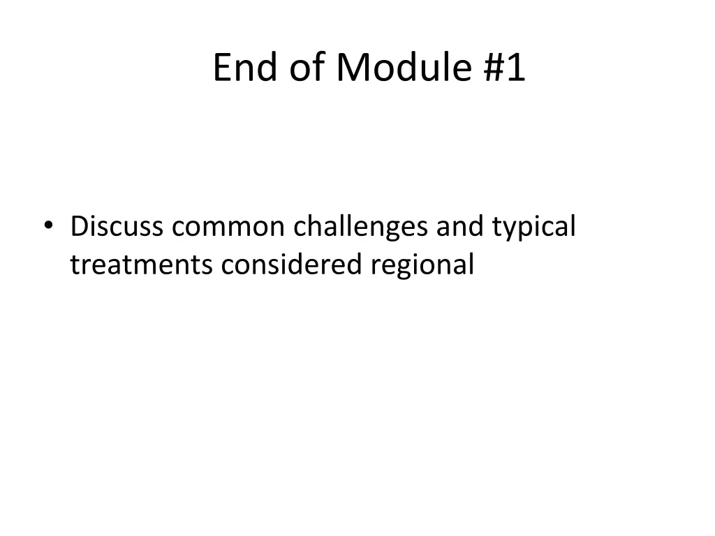 end of module 1