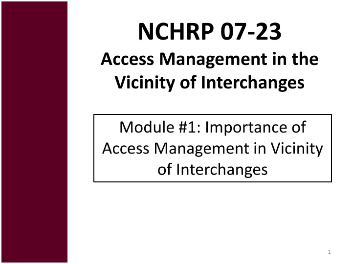 nchrp 07 23 access management in the vicinity