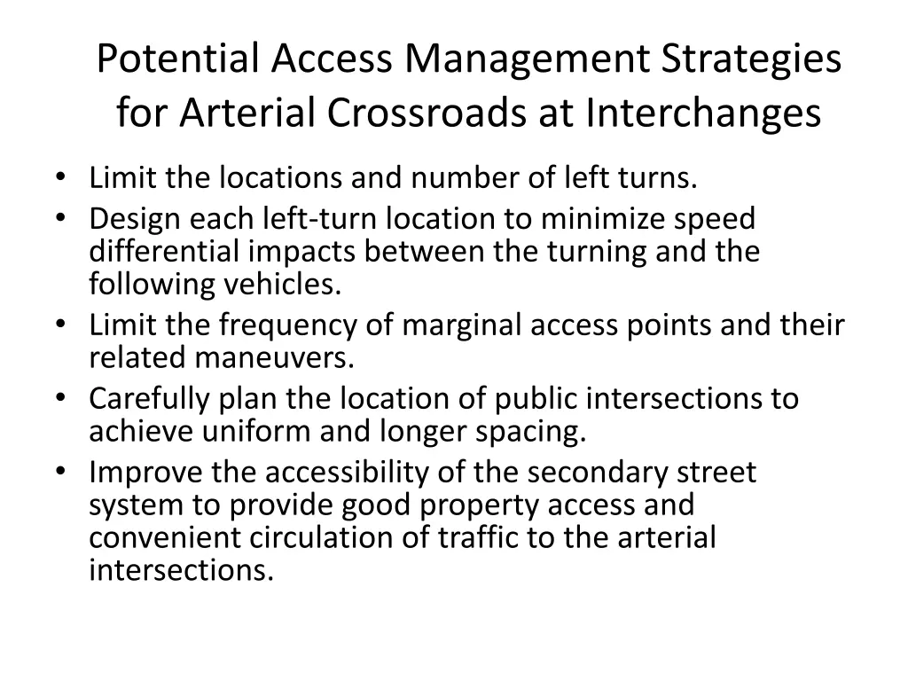 potential access management strategies