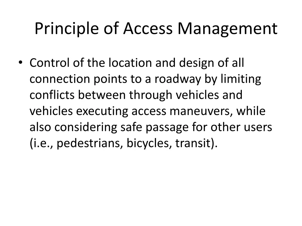 principle of access management