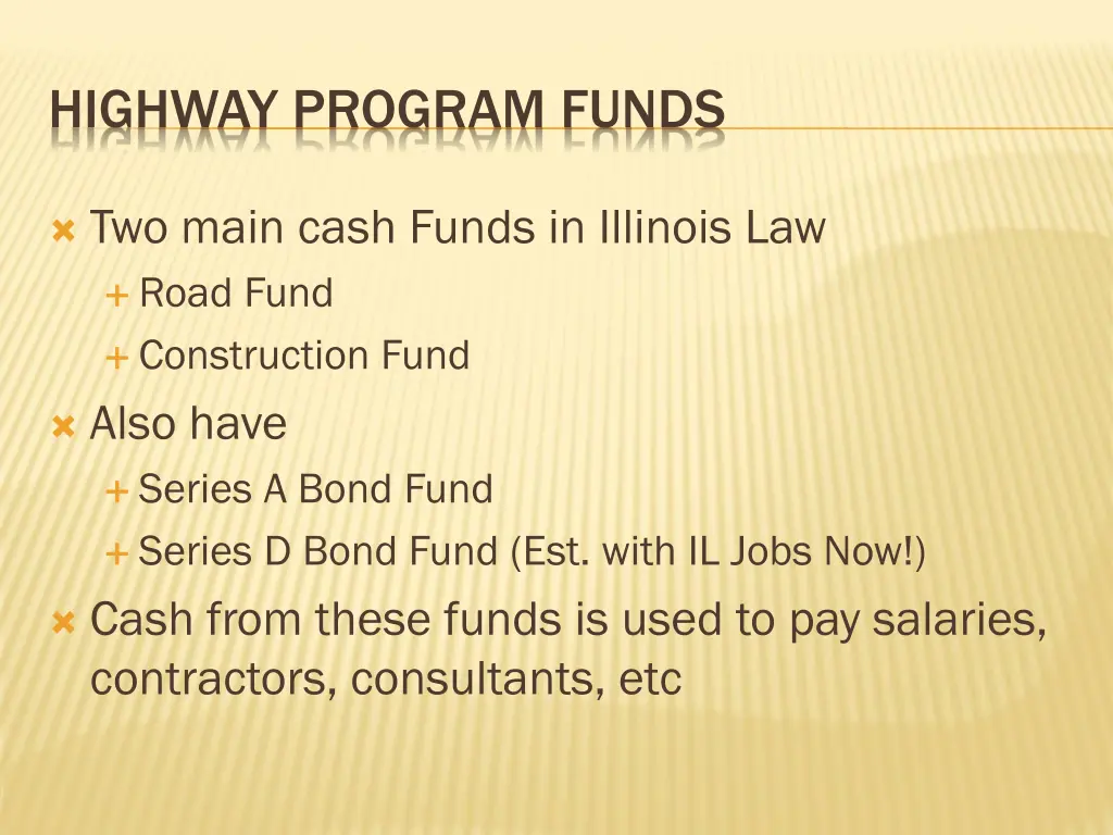 highway program funds