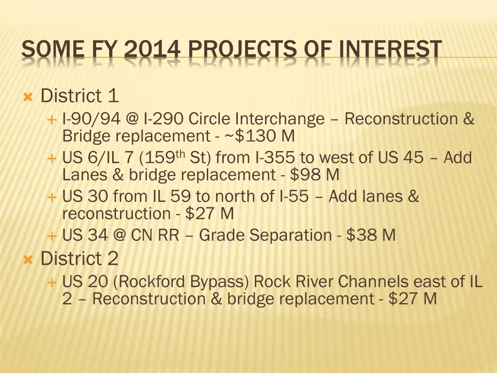 some fy 2014 projects of interest