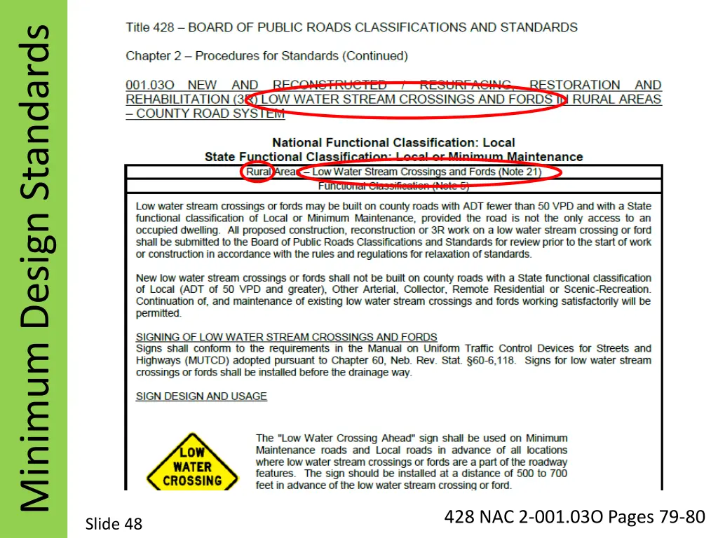 minimum design standards 11