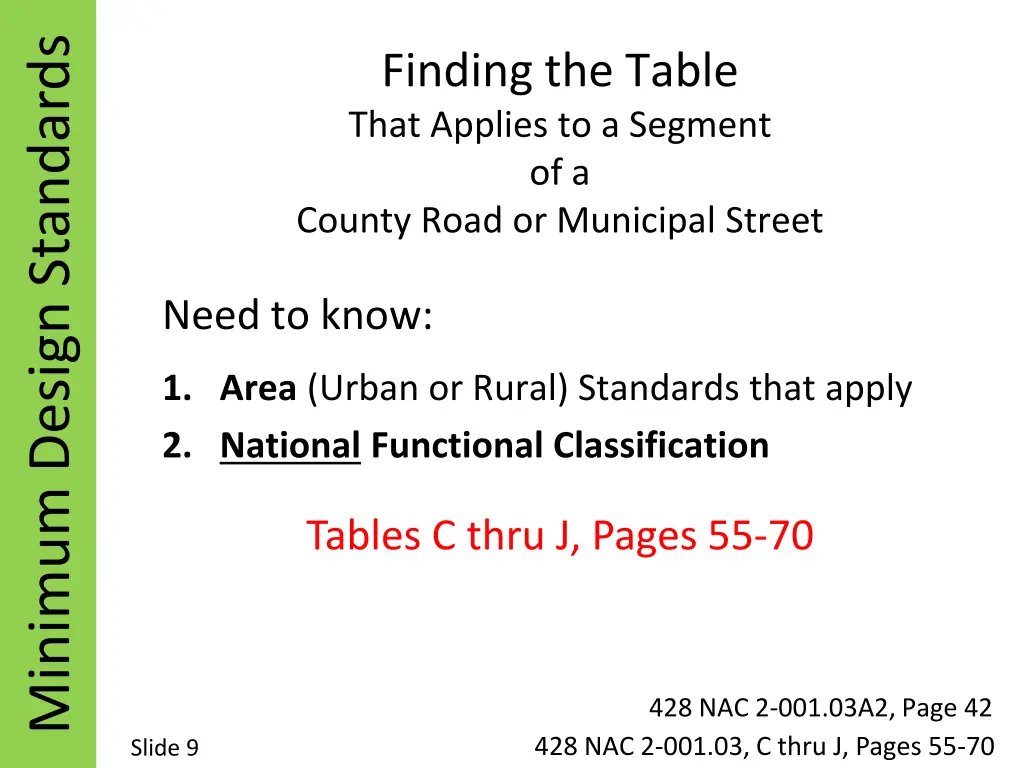 minimum design standards 2