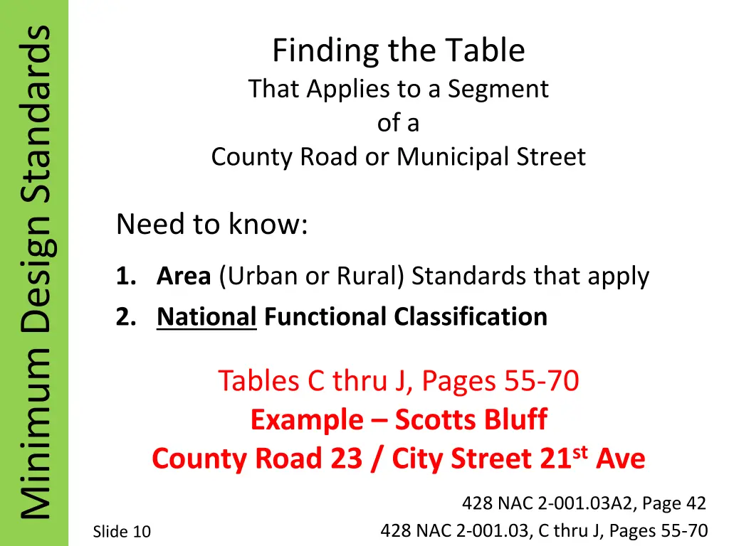 minimum design standards 3