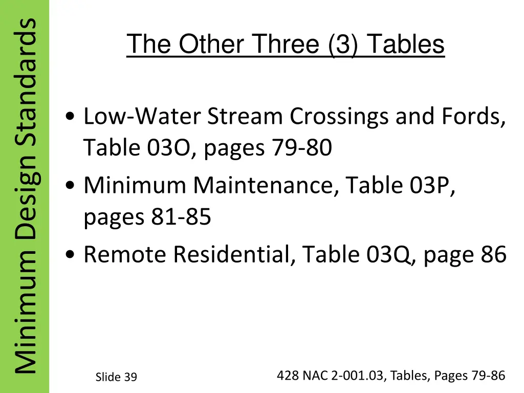 minimum design standards 8