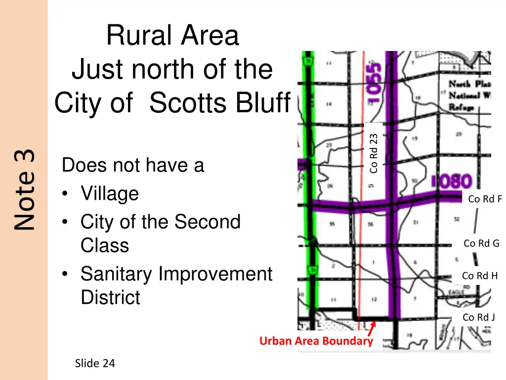 rural area just north of the city of scotts bluff