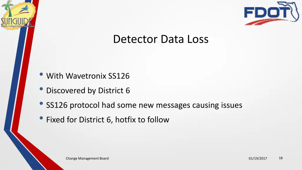 detector data loss