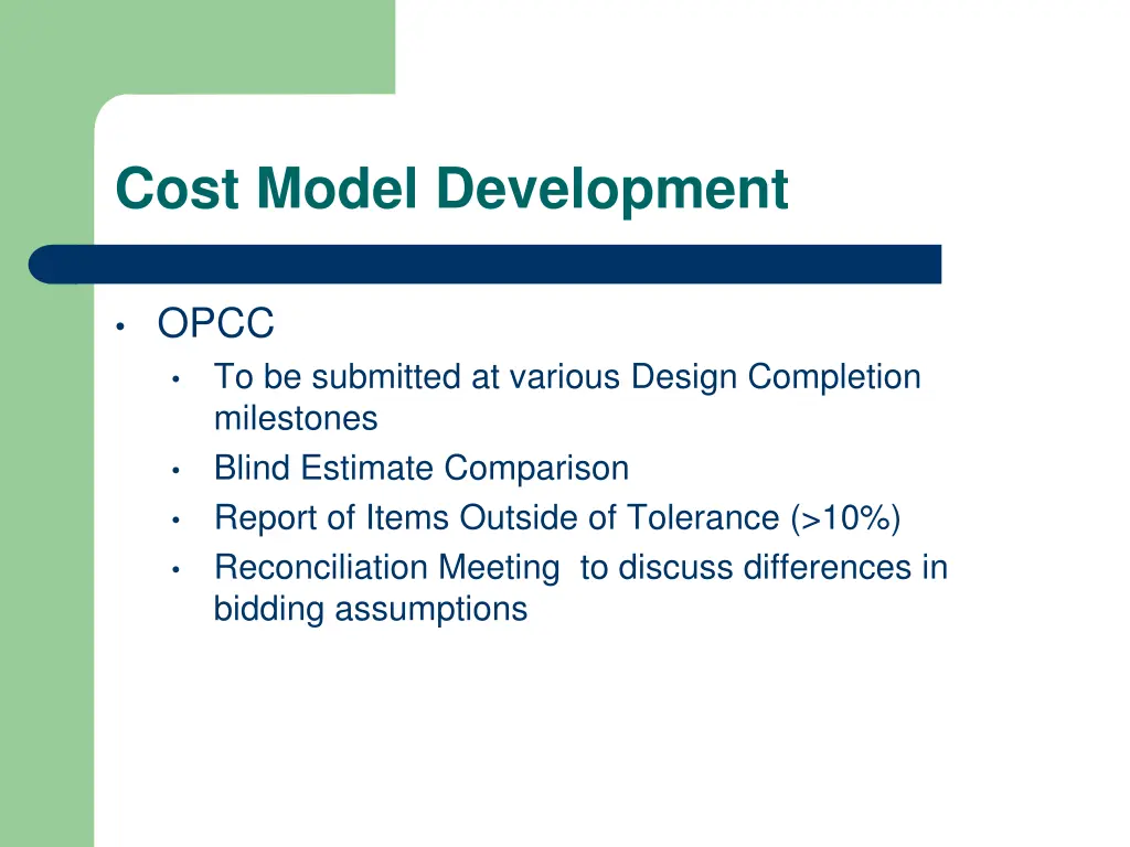 cost model development 1