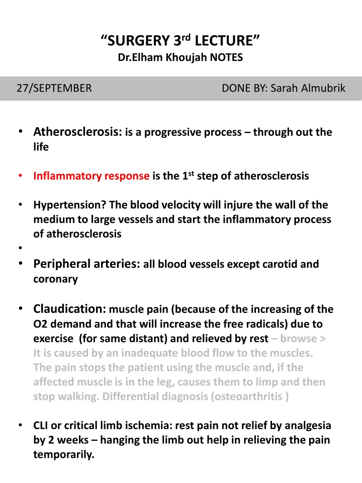 surgery 3 rd lecture dr elham khoujah notes