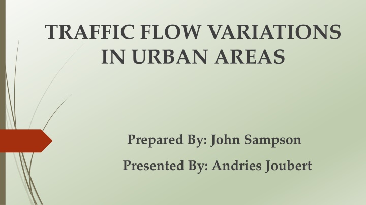 traffic flow variations in urban areas