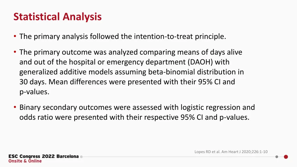 statistical analysis