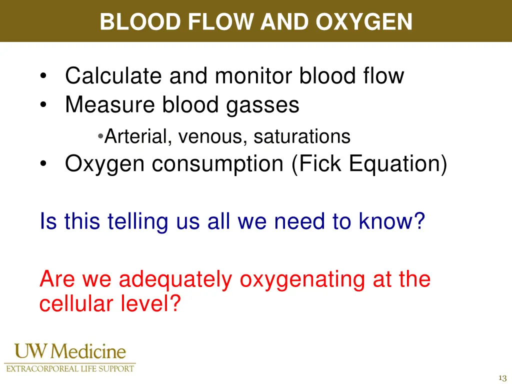 blood flow and oxygen