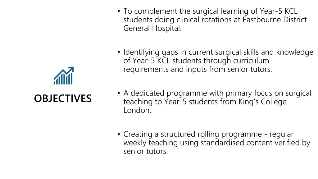 to complement the surgical learning of year