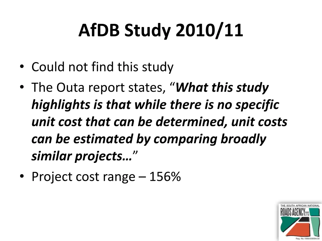 afdb study 2010 11