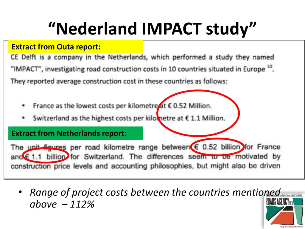 nederland impact study extract from outa report