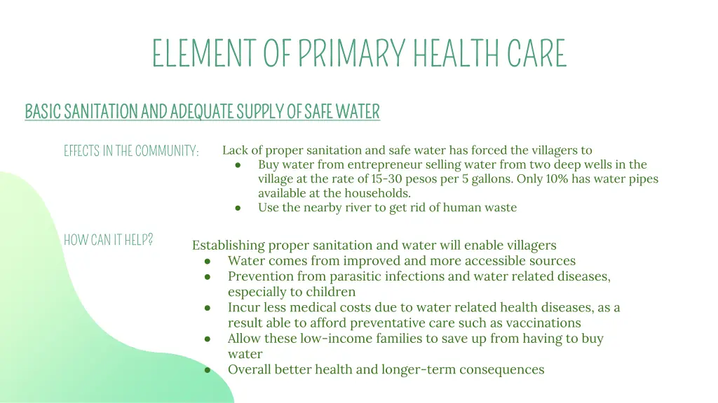 element of primary health care