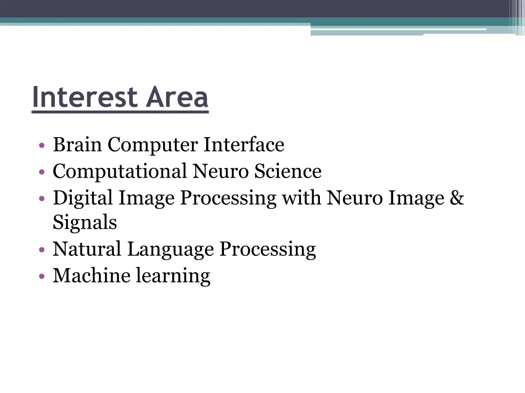 interest area