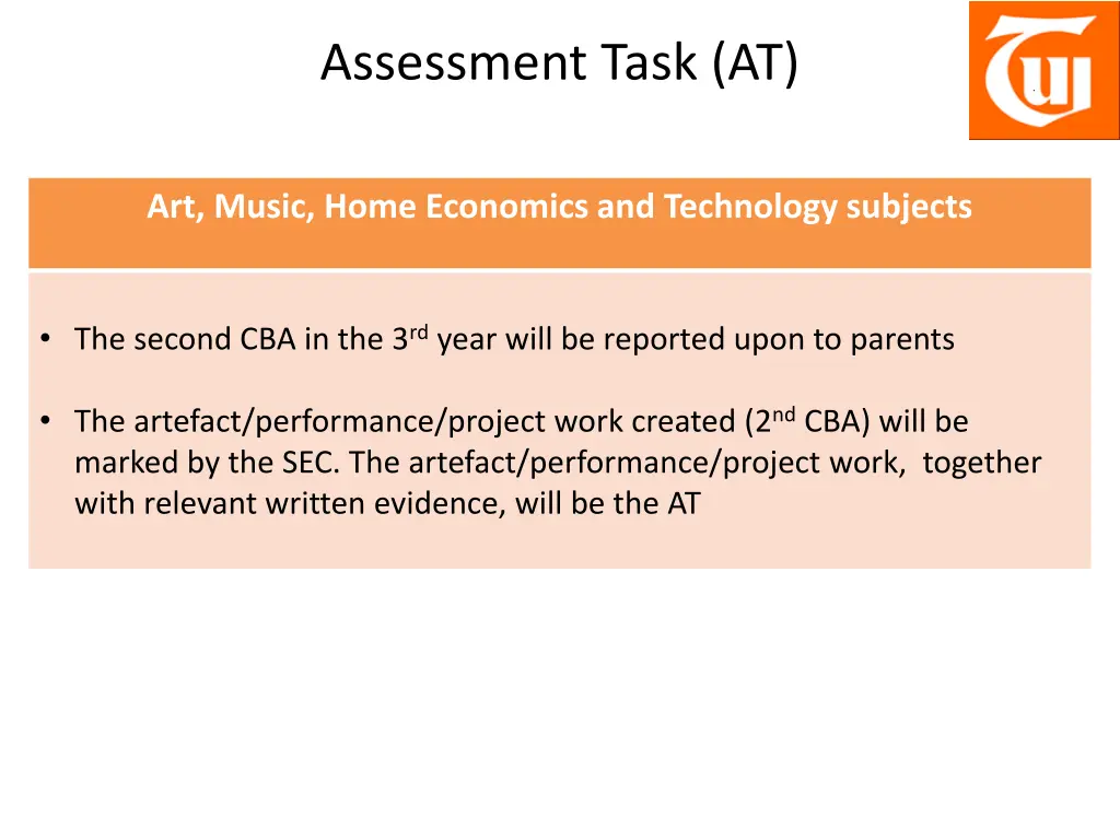 assessment task at 1