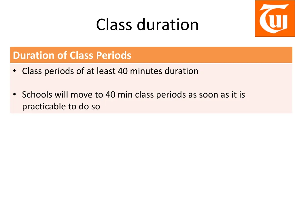 class duration