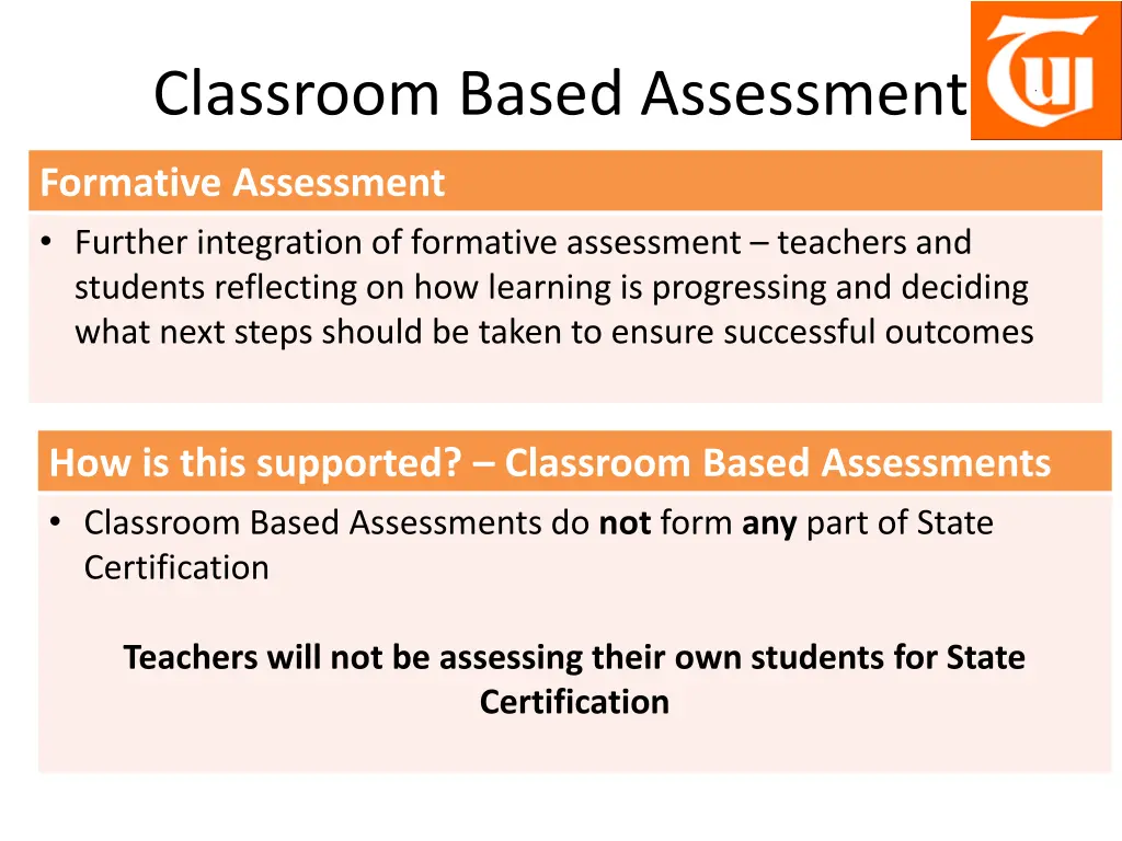 classroom based assessment