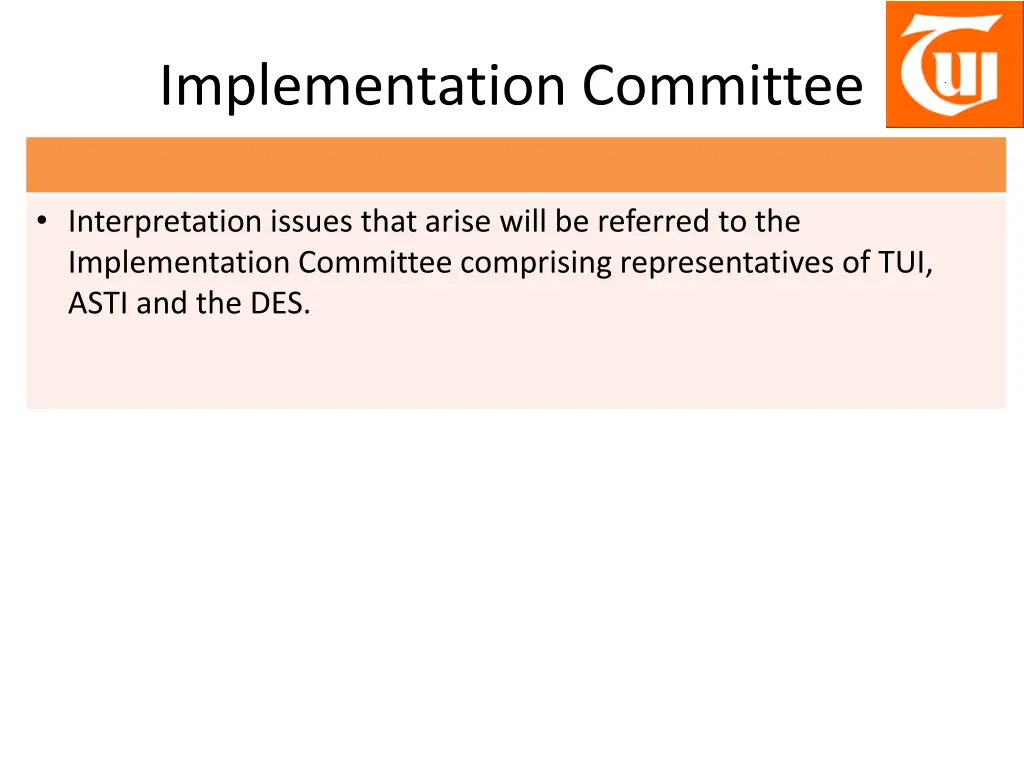 implementation committee