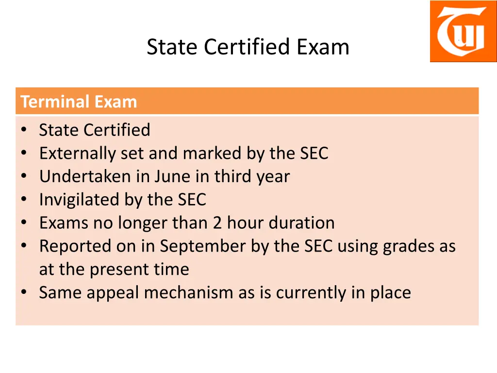 state certified exam