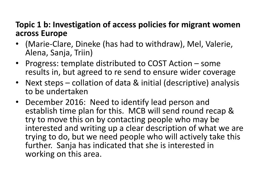 topic 1 b investigation of access policies