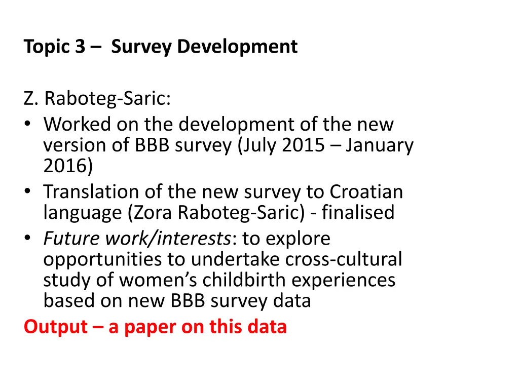 topic 3 survey development