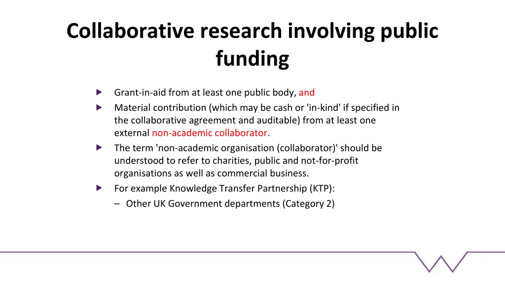 collaborative research involving public funding