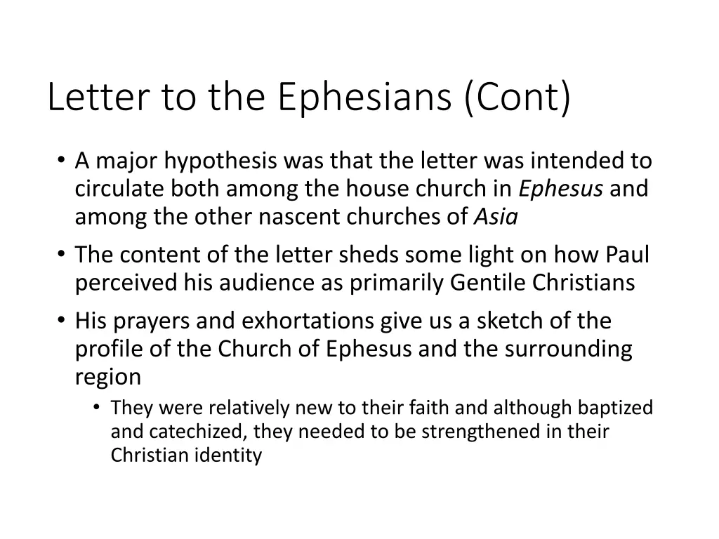 letter to the ephesians cont 1