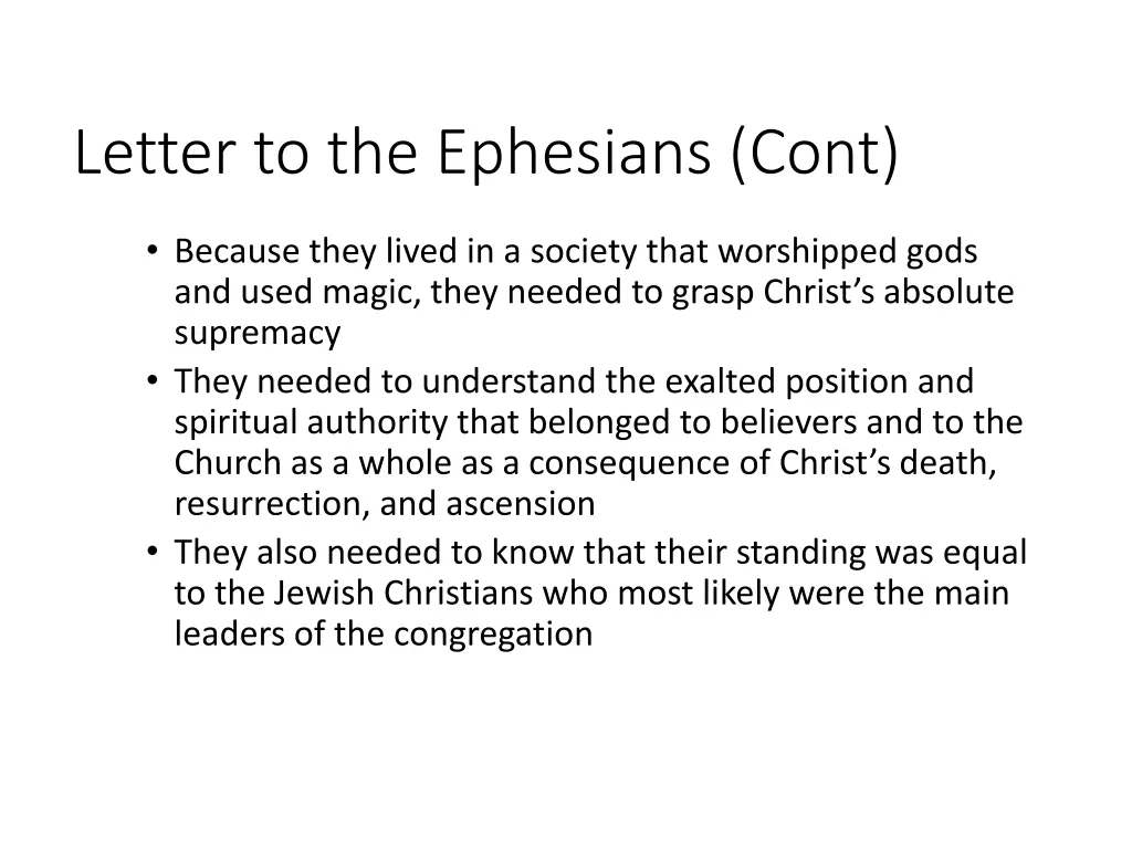 letter to the ephesians cont 2