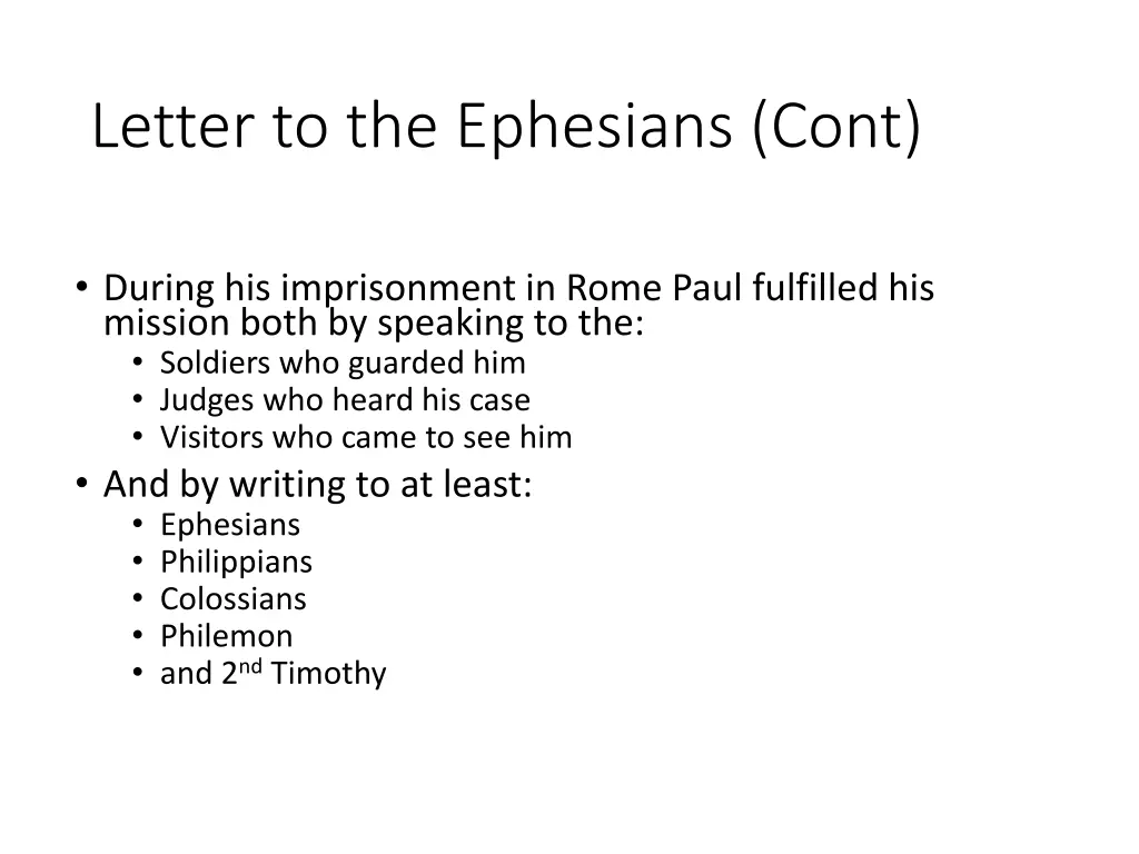 letter to the ephesians cont